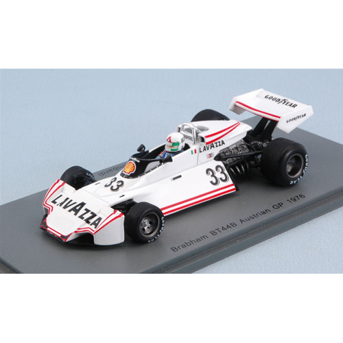 BRABHAM BT44B LELLA LOMBARDI 1976 N.33 12th AUSTRIAN GP 1:43 Spark Model Formula 1 Modellino