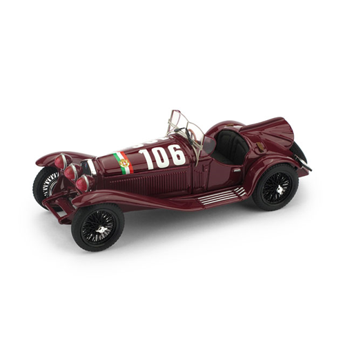 ALFA ROMEO 2300 N.106 WINNER MILLE MIGLIA 1932 B.BORZACCHINI-A.BIGNAMI 1:43 Brumm Auto Competizione Modellino