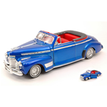CHEVROLET SPECIAL DELUXE 1941 METALLIC BLUE 1:24 Welly Auto Stradali Die Cast Modellino
