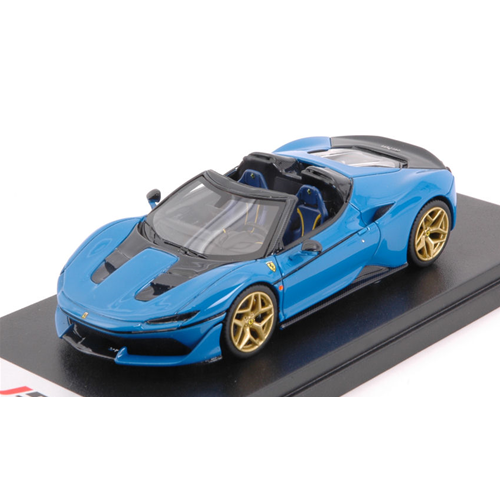 FERRARI J50 FRENCH RACING 2016 BLUE WITH GOLD WHEELS 1:43 Looksmart Auto Stradali Modellino
