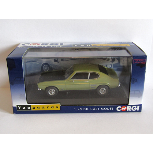 FORD CAPRI MK1 1600GT XLR FERN 1971 GREEN METALLIC 1:43 Vanguards Auto Stradali Modellino
