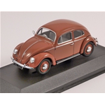 VW BEETLE CORAL OVAL REAR WINDOW SALOON 1951 1:43 Vanguards Auto Stradali Modellino