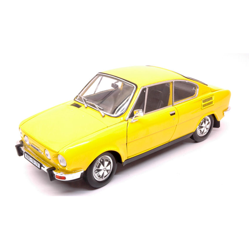 SKODA 110R COUPE' 1980 YELLOW 1:18 Abrex Auto Stradali Modellino