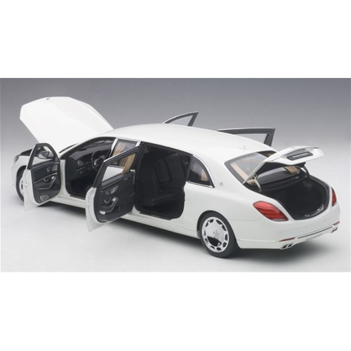 MERCEDES MAYBACH S 600 PULLMAN 2016 WHITE/DARK GREY 1:18 AutoArt Auto Stradali Modellino