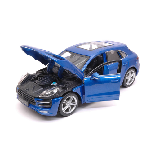 PORSCHE MACAN 2013 BLUE 1:24 Burago Auto Stradali Modellino