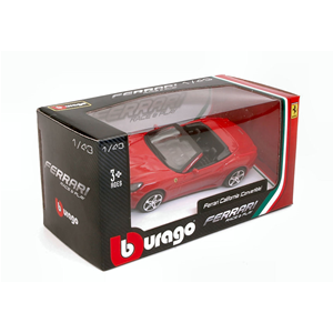 FERRARI CALIFORNIA CONVERTIBLE 2008 RED 1:43 Burago Auto Stradali Modellino