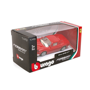 FERRARI DINO 246 GT 1969 RED 1:43 Burago Auto Stradali Modellino