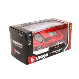 FERRARI F50 1995 RED 1:43 Burago Auto Stradali Modellino