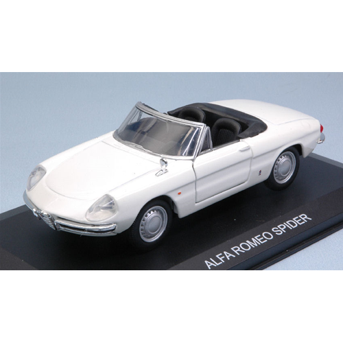 ALFA ROMEO SPIDER 1600 "OSSO DI SEPPIA" 1960 WHITE 1:32 Burago Auto Stradali Modellino