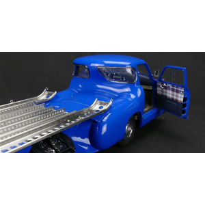 MERCEDESRACING CAR TRANSPORTER 1954-55 "THE BLUE WONDER"1:18 CMC Camion Modellino