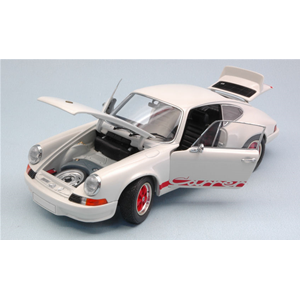 PORSCHE 911 CARRERA 2.7 RS 1973 WHITE 1:24 Ebbro Auto Stradali Modellino