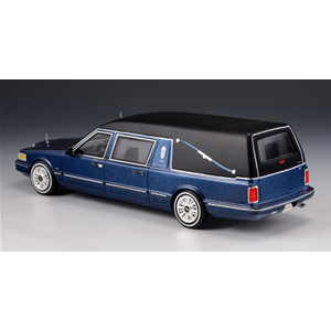 LINCOLN TOWN CAR S&S HEARSE 1997 DARK BLUE 1:43 GLM Models Pompe Funebri Modellino