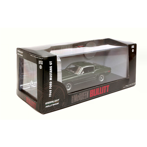 FORD MUSTANG "BULLIT" 1968 WITH STEVE MC QUEEN FIGURE 1:43 Greenlight Movie Modellino