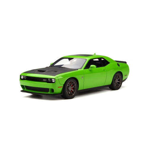 DODGE CHALLENGER HELLCAT SRT 2016 GREEN 1:18 GT Spirit Auto Stradali Modellino