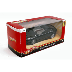 FERRARI F12 2012 BERLINETTA BLACK 1:43 Hot Wheels Auto Stradali Modellino