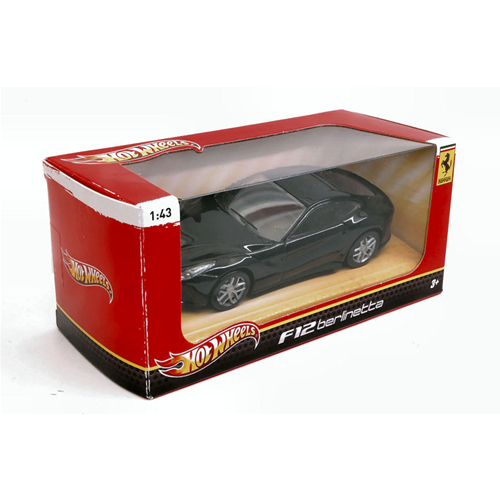 FERRARI F12 2012 BERLINETTA BLACK 1:43 Hot Wheels Auto Stradali Modellino