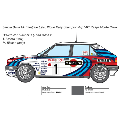LANCIA DELTA HF INTEGRALE KIT 1:24 Italeri Kit Auto Modellino