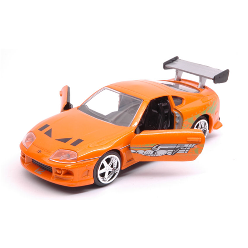 BRIAN'S TOYOTA SUPRA 1995 FAFT & FURIOUS 7 ORANGE 1:32 Jada Toys Movie Modellino