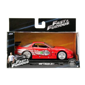 DOM'S MAZDA RX-7 2001 FAST & FURIOUS  RED 1:32 Jada Toys Movie Modellino