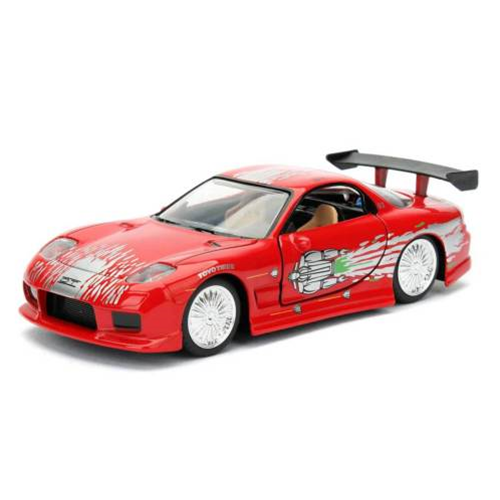 DOM'S MAZDA RX-7 2001 FAST & FURIOUS  RED 1:32 Jada Toys Movie Modellino