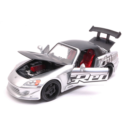 HONDA S2000 2001 SILVER "JDM TUNERS" 1:24 Jada Toys Tuning Modellino