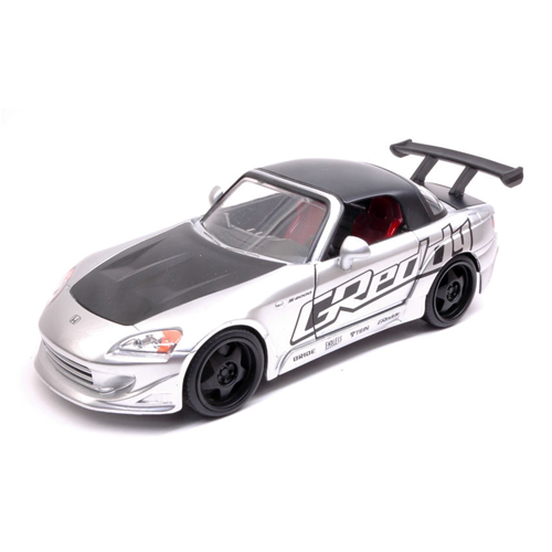 HONDA S2000 2001 SILVER "JDM TUNERS" 1:24 Jada Toys Tuning Modellino