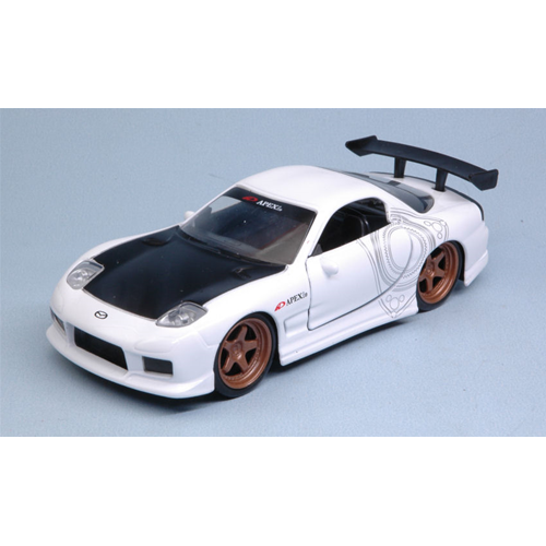 MAZDA RX-7 1993 WHITE "JDM TUNERS" 1:32 Jada Toys Tuning Modellino