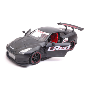 NISSAN GT-R (R35) BEN SOPRA 2009 MATT BLACK "JDM TUNERS" 1:24 Jada Toys Tuning Modellino