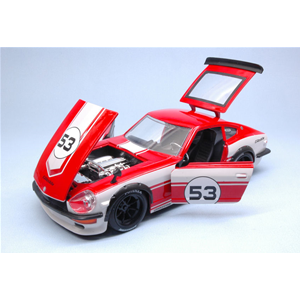 DATSUN 240Z 1972 N.53 WHITE/RED "JDM TUNERS" 1:24 Jada Toys Tuning Modellino