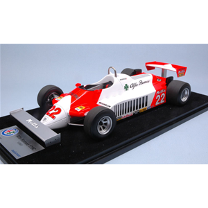 ALFA ROMEO 179C M.ANDRETTI 1981 N.22 9th GERMAN GP CON VETRINA 1:18 Looksmart Formula 1 Modellino