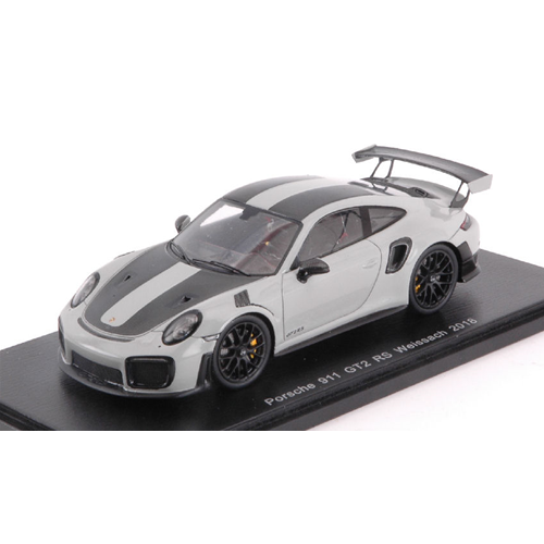 PORSCHE 911 GT2 RS WEISSACH PACKAGE 2018 SILVER 1:43 Spark Model Auto Stradali Modellino