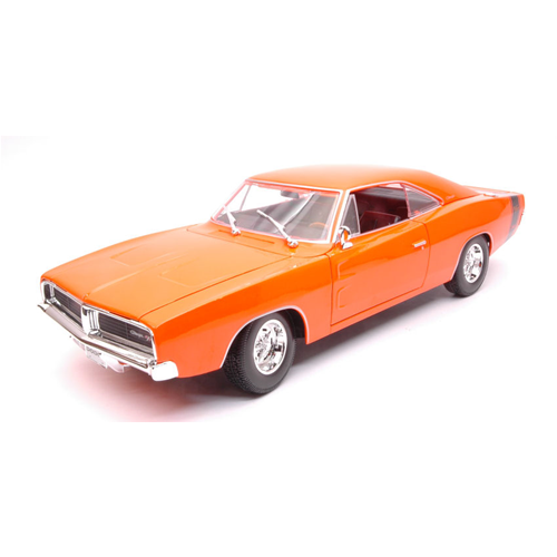 DODGE CHARGER R/T 1969 ORANGE 1:18 Maisto Auto Stradali Modellino