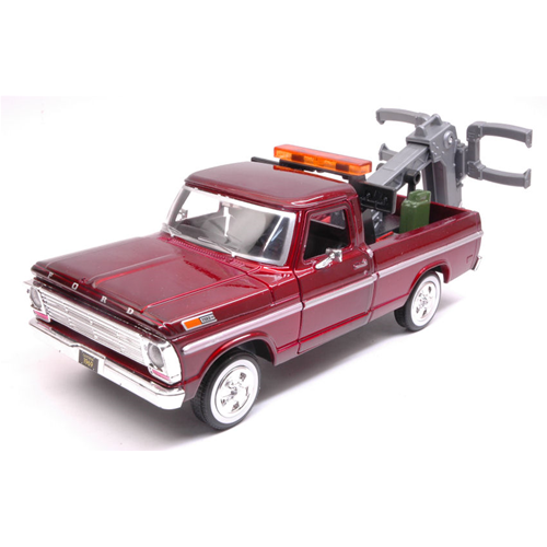 FORD F-100 PICK UP WRECKER 1969 BURGUNDY 1:24 MotorMax Auto Stradali Modellino