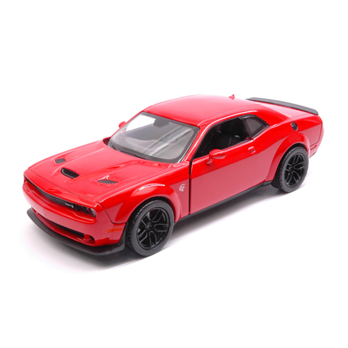 DODGE CHALLENGER SRT HELLCAT WIDEBODY 2018 RED 1:24 MotorMax Auto Stradali Modellino