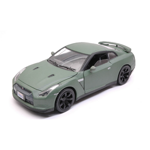 NISSAN GT-R 2008 "SATIN PAINT" MATT GREEN 1:24 MotorMax Auto Stradali Modellino