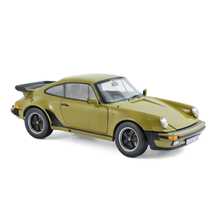 PORSCHE 911 TURBO 3.3 1977 OLIVE GREEN 1:18 Norev Auto Stradali Modellino