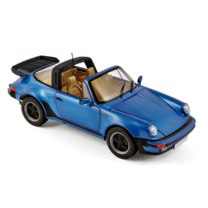 PORSCHE 911 TURBO TARGA 1987 BLUE METALLIC 1:18 Norev Auto Stradali Modellino
