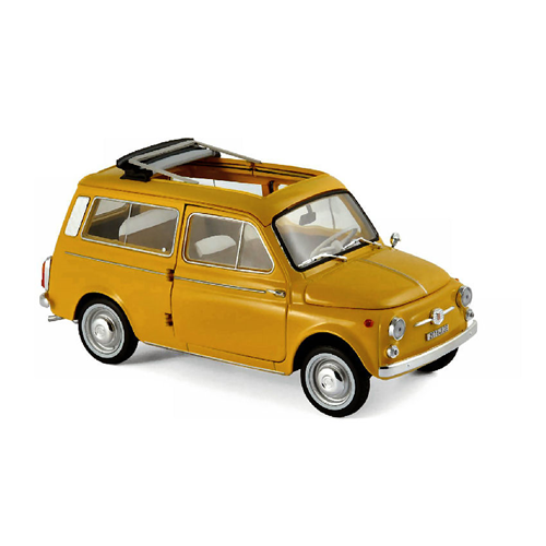 FIAT 500 GIARDINIERA 1968 POSITANO YELLOW 1:18 Norev Auto Stradali Modellino