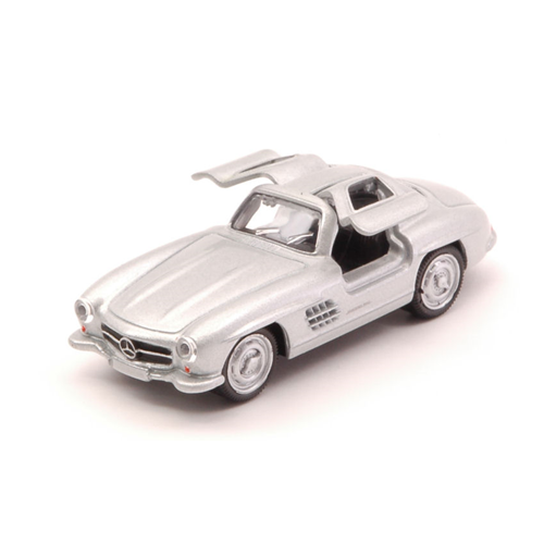 MERCEDES 300 SL 1955 SILVER 1:64 Norev Auto Stradali Modellino