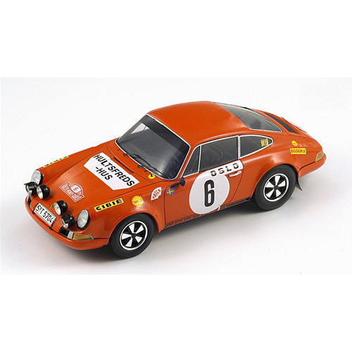 PORSCHE 911 S N.6 WINNER MONTE CARLO 1970 VALDEGAARD-HELMER 1:18 Spark Model Auto Rally Modellino