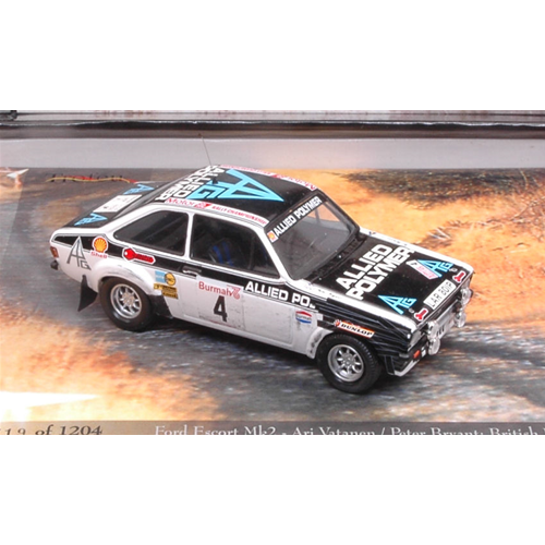 FORD ESCORT Mk2 N.4 BRITISH RALLY CHAMPIONS 1976 A.VATANEN-P.BRYANT 1:43 Trofeu Auto Rally Modellino