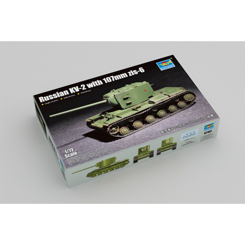 RUSSISN KV-2 WITH 107 mm ZIS 6 KIT 1:72 Trumpeter Kit Mezzi Militari Modellino