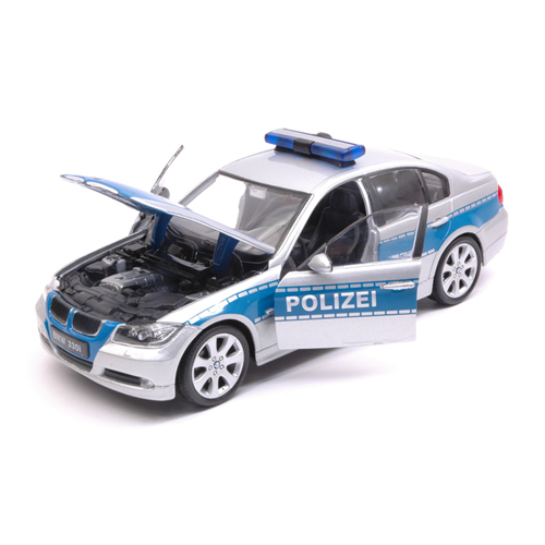 BMW 330 I POLIZEI 2005 1:24 Welly Forze dell'Ordine Modellino