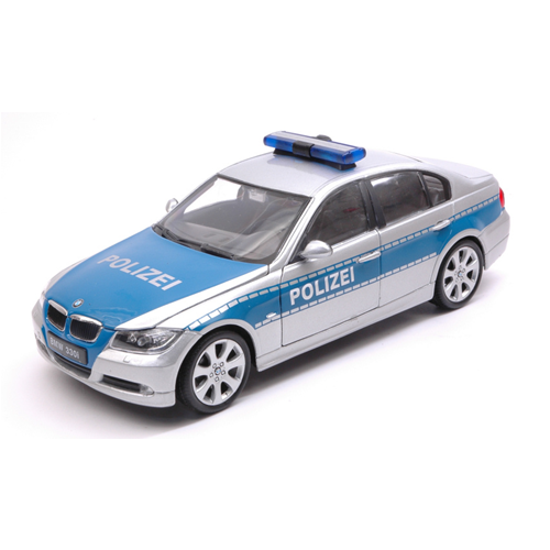 BMW 330 I POLIZEI 2005 1:24 Welly Forze dell'Ordine Modellino
