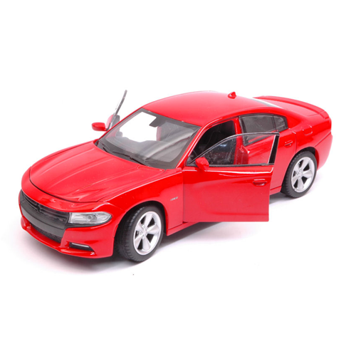 DODGE CHARGER R/T 2016 RED 1:24-27 Welly Auto Stradali Modellino