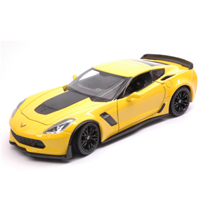 CHEVROLET CORVETTE Z06 2017 YELLOW 1:24 Welly Auto Stradali Modellino