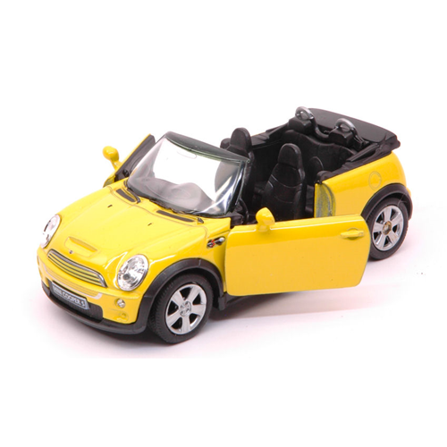 MINI COOPER S 2016 CABRIO YELLOW cm 11 Welly Auto Stradali Modellino