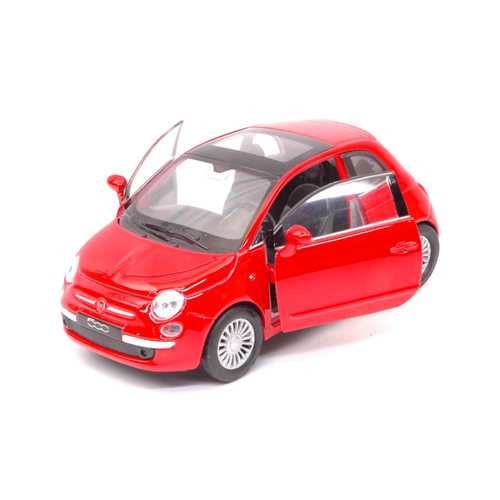 FIAT 500 RED cm 11 Welly Auto Stradali Modellino