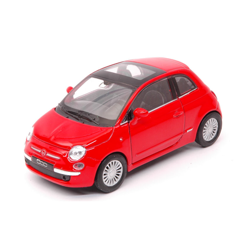 FIAT 500 RED cm 11 Welly Auto Stradali Modellino