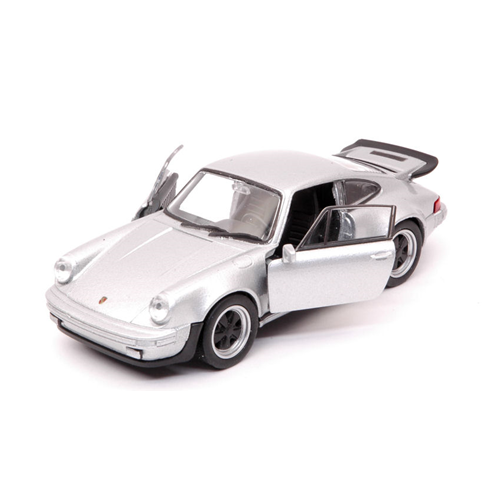 PORSCHE 911 TURBO 1977 SILVER cm 11 Welly Auto Stradali Modellino